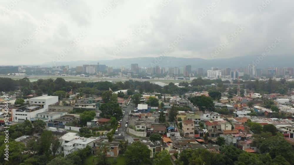 The Panoramic view of the metropolitan city of the Guatemala City the capital of Guatemala, in Central America captured by drone The Panoramic view of the metropolitan city of the Guatemala City the capital of Guatemala, in Central America captured by drone