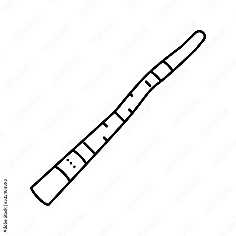 didgeridoo musician instrument line icon vector illustration