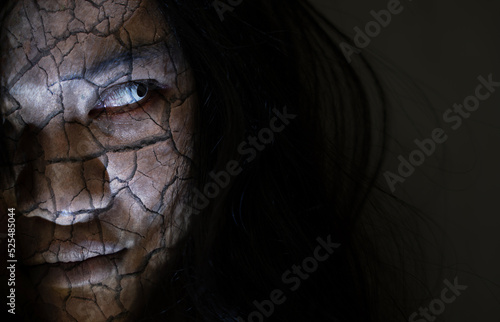 Картината върху платно Scary ghost woman