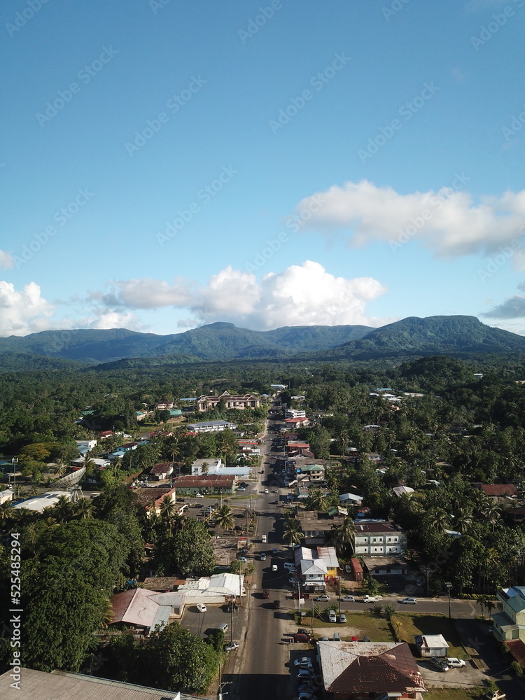 Kolonia town aerial view in Pohnpei, Micronesia（Federated States of Micronesia）