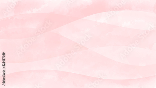 波模様の抽象画背景(桜色)