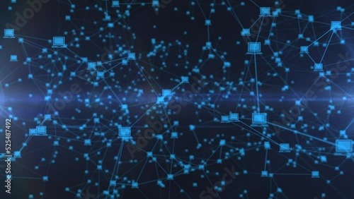 abstract blue background with particles