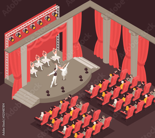 Isometric Ballet Illustration