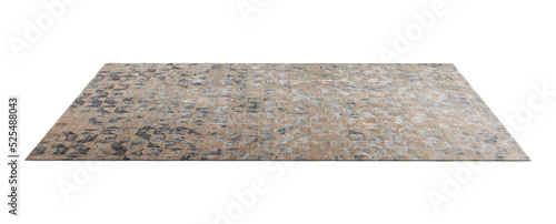 3d render broun modern carpet isolated photo