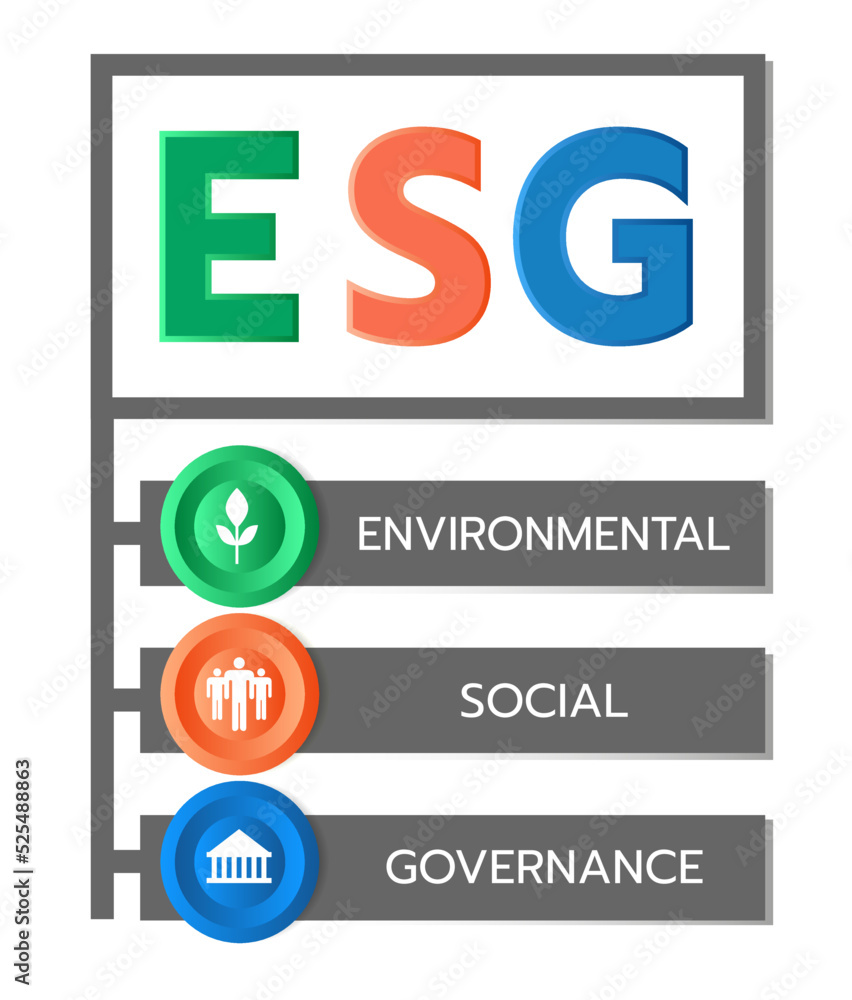 ESG concept of environmental, social and governance in sustainable and ethical business, vector illustration
ESG concept of environmental, social and governance in sustainable and ethical business, vector illustration