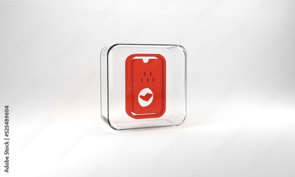 Red Taxi mobile app icon isolated on grey background. Mobile application taxi. Glass square button. 3d illustration 3D render Red Taxi mobile app icon isolated on grey background. Mobile application taxi. Glass square button. 3d illustration 3D render