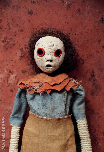 Tableau sur toile Ragged scary doll