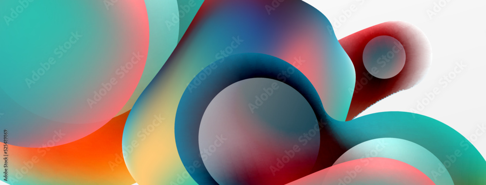Fluid abstract background, round shapes and circle flowing design for wallpaper, banner, background or landing Fluid abstract background, round shapes and circle flowing design for wallpaper, banner, background or landing