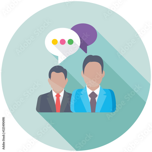 Consulting Flat Colored Icon