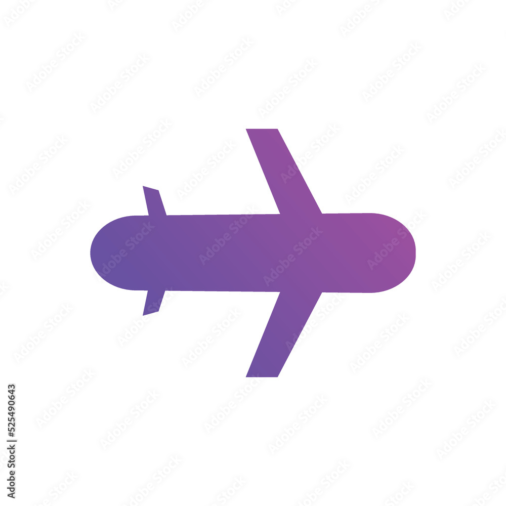 airplane icons Vector illustration gradient color