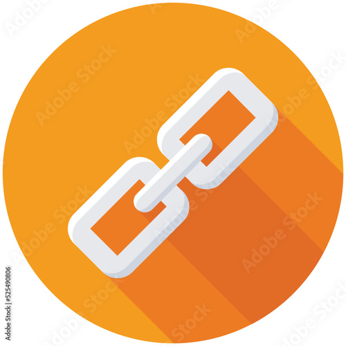 Link Building Flat Colored Icon