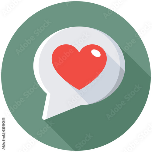 Love Chat Flat Colored Icon