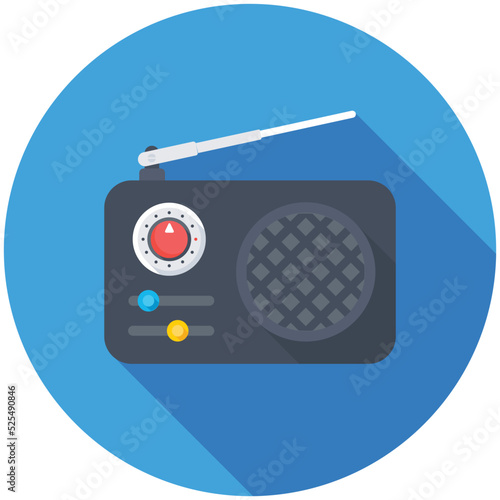 Radio Flat Colored Icon