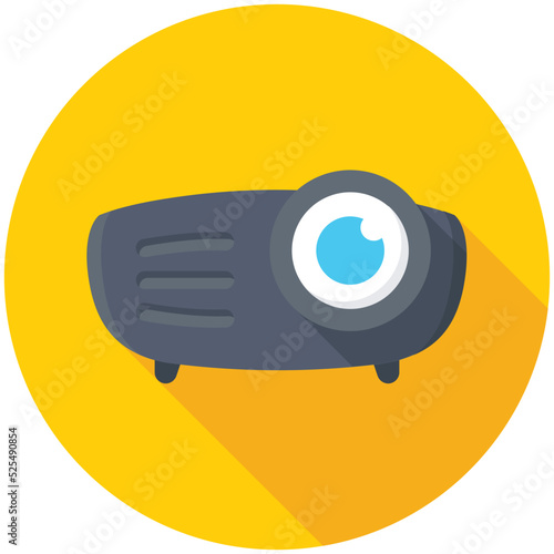 Projector Flat Colored Icon