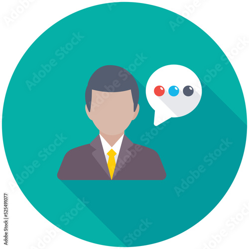 Consulting flat colored Icon