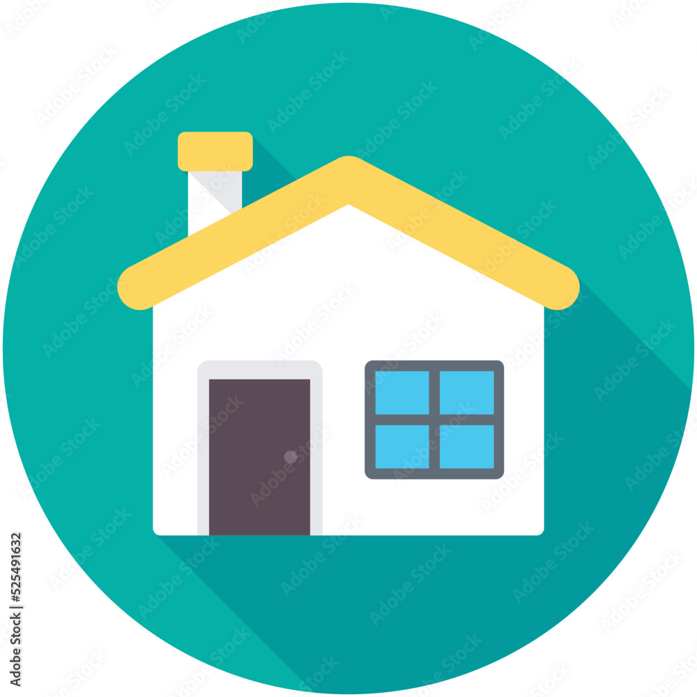 House Flat Colored Icon House Flat Colored Icon