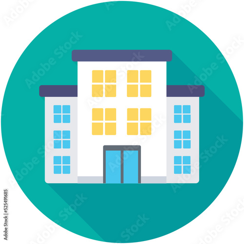 Apartments Flat Colored Icon