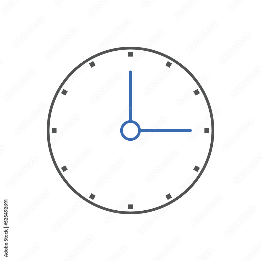 Clock line icon Vector illustration. Campaign deadline, time management icon for SEO, Website and mobile apps Clock line icon Vector illustration. Campaign deadline, time management icon for SEO, Website and mobile apps