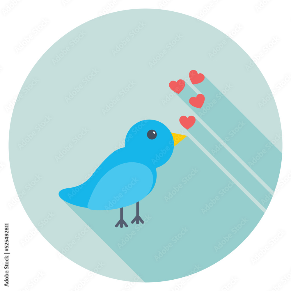 Love Message Flat Colored Icon Love Message Flat Colored Icon