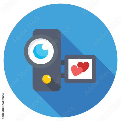 Free Download Camera Love Flat Colored Icon - GFXLoad