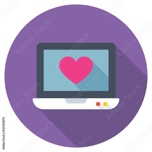 Dating Website Flat Colored Icon