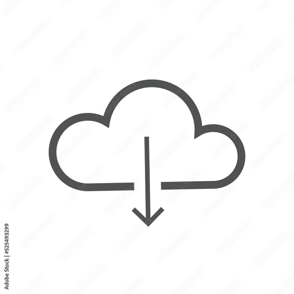 Set of download icons. download cloud symbol Vector illustration Set of download icons. download cloud symbol Vector illustration