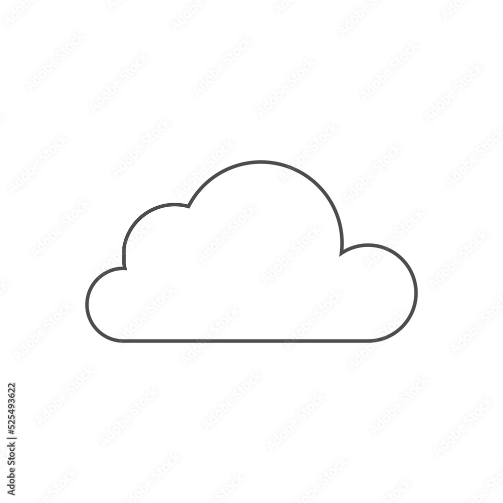 Cloud line icon Vector illustration. Cloud symbol for SEO, Website and mobile apps Cloud line icon Vector illustration. Cloud symbol for SEO, Website and mobile apps