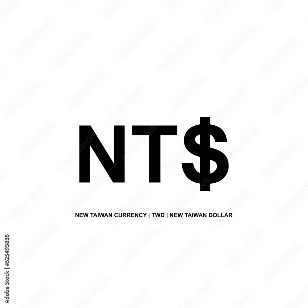 Taiwan Currency, TWD, New Taiwan Dollar Icon Symbol. Vector Illustration Taiwan Currency, TWD, New Taiwan Dollar Icon Symbol. Vector Illustration