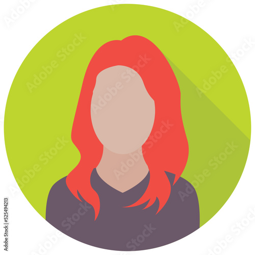 Model Girl Flat Colored Icon