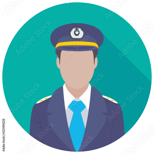 Cop Flat Colored Icon
