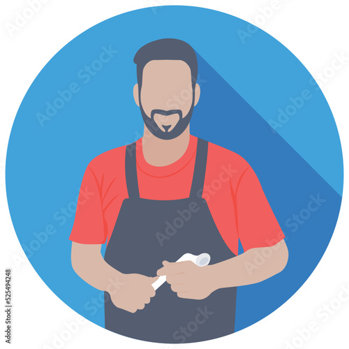 Technician Flat Colored Icon