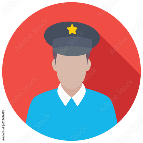 Sergeant Flat Colored Icon