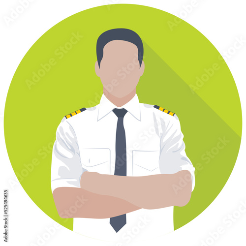 Pilot Flat Colored Icon