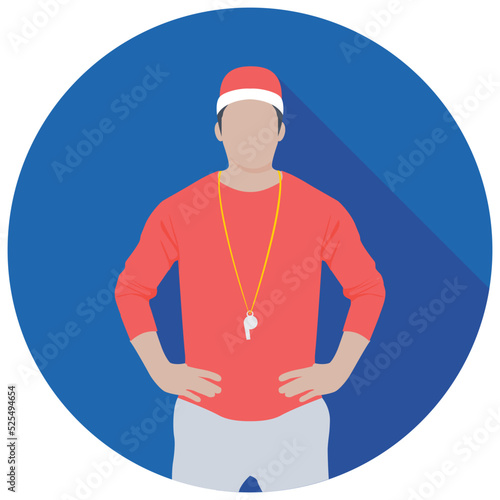 Coach Flat Colored Icon