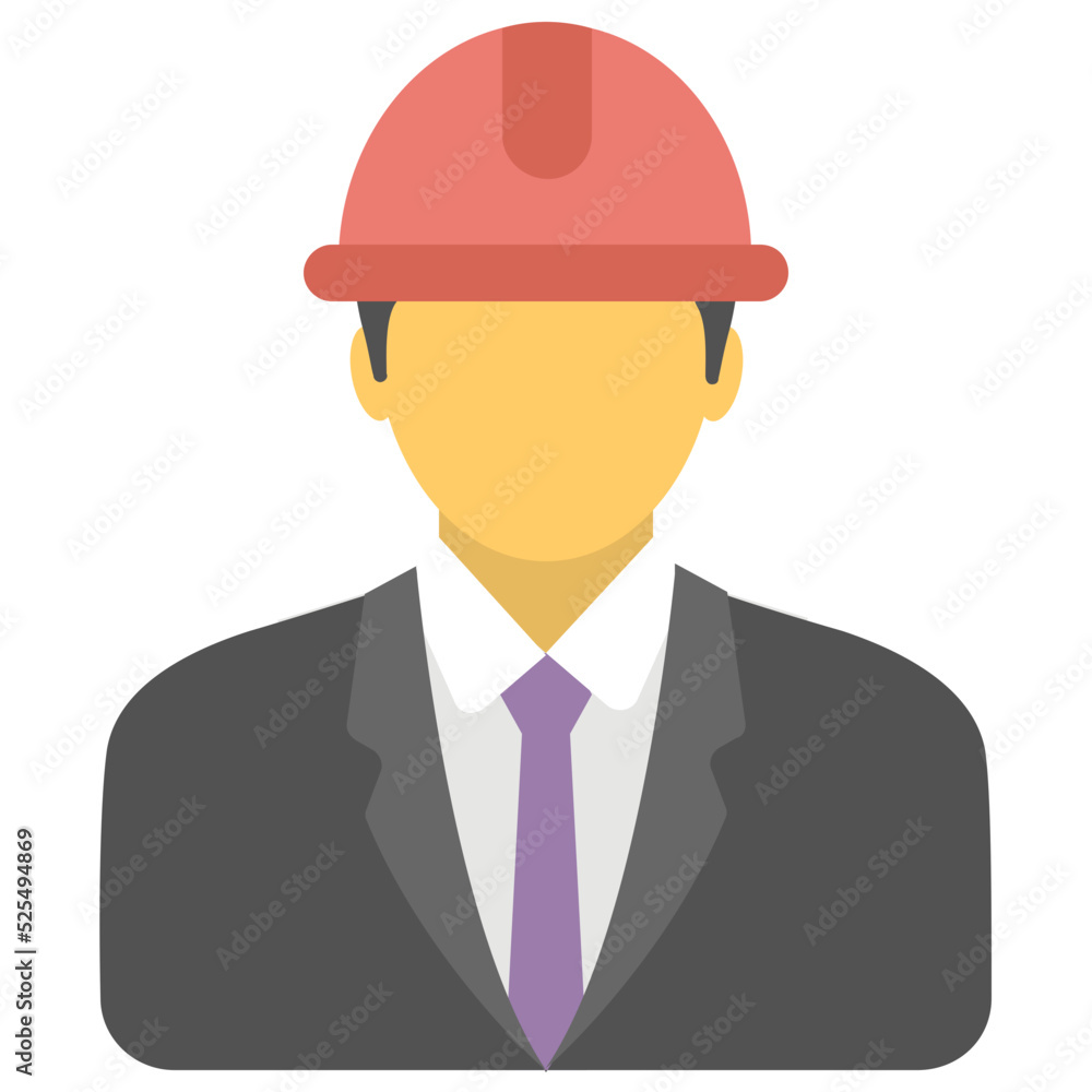 Builder Flat Colored Icon Builder Flat Colored Icon