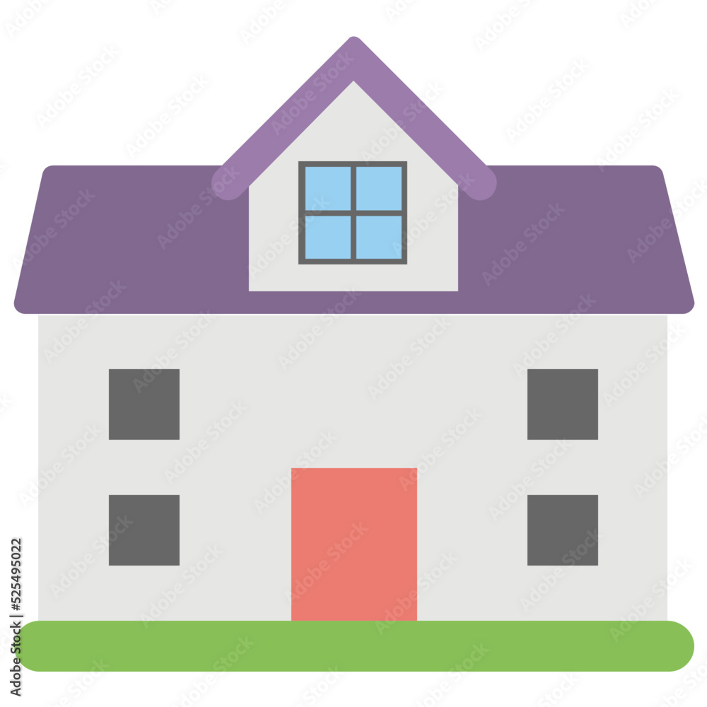 House Flat Colored Icon House Flat Colored Icon