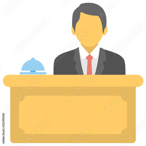 Property Agent Flat Colored Icon
