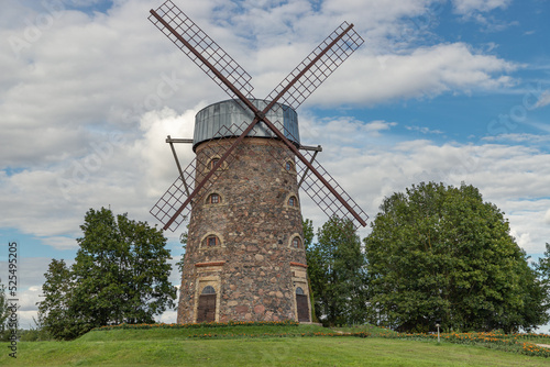 Brick windmill in Lithuania