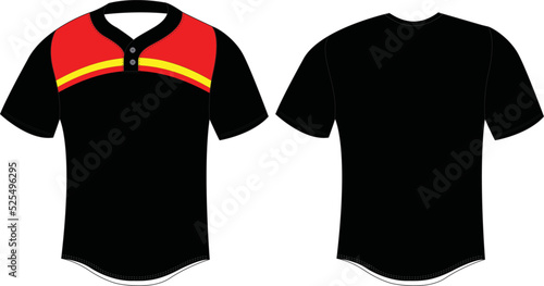 Two Button Baseball Jersey Mock up Vectors