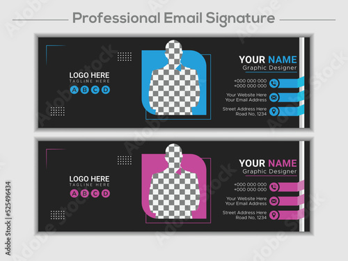Creative email signature or email footer and personal social media cover design