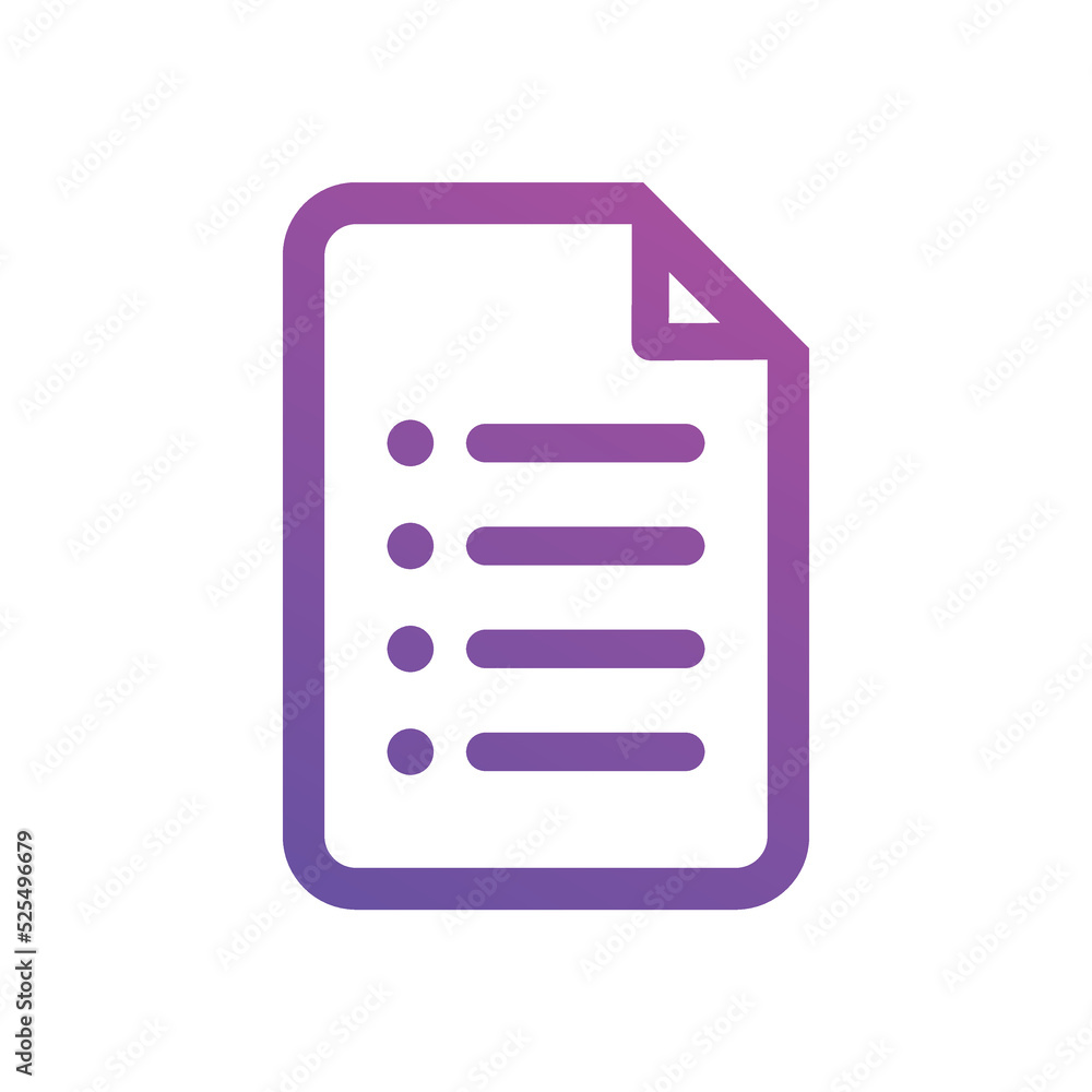 Document  icons Vector illustration. Paper document page symbol for SEO and website