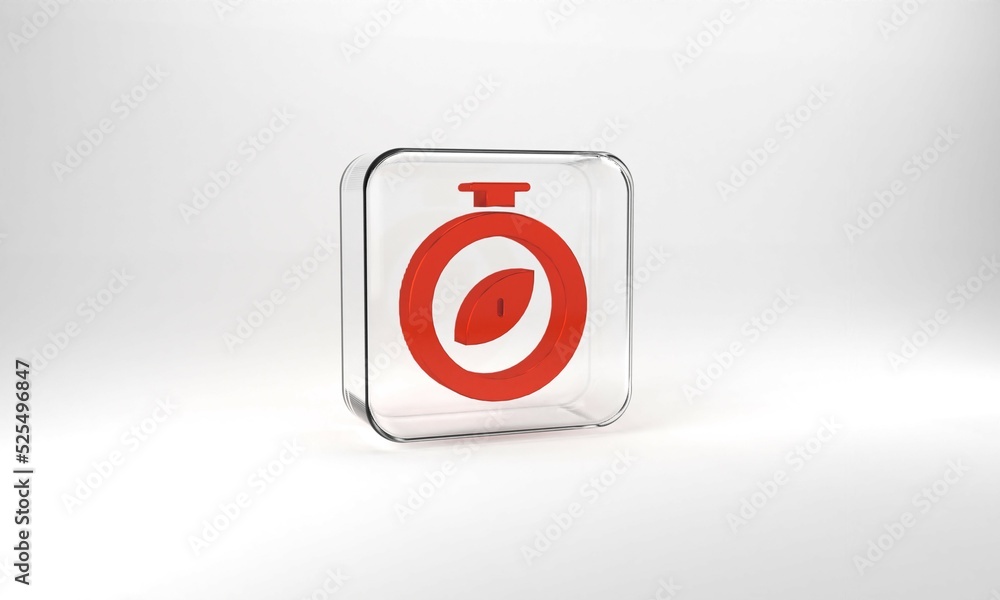 Red Compass icon isolated on grey background. Windrose navigation symbol. Wind rose sign. Glass square button. 3d illustration 3D render Red Compass icon isolated on grey background. Windrose navigation symbol. Wind rose sign. Glass square button. 3d illustration 3D render