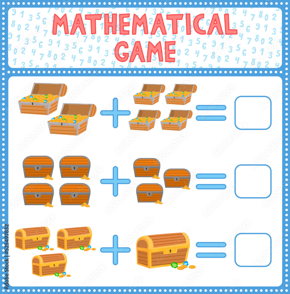 Education game for children fun addition by guess the correct number of ...