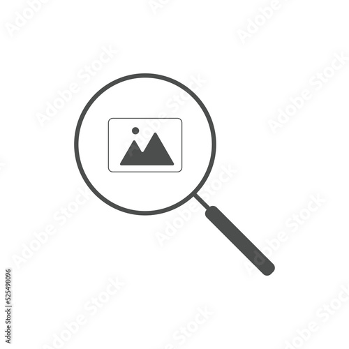 search image icon Vector illustration. Picture, Camera icon