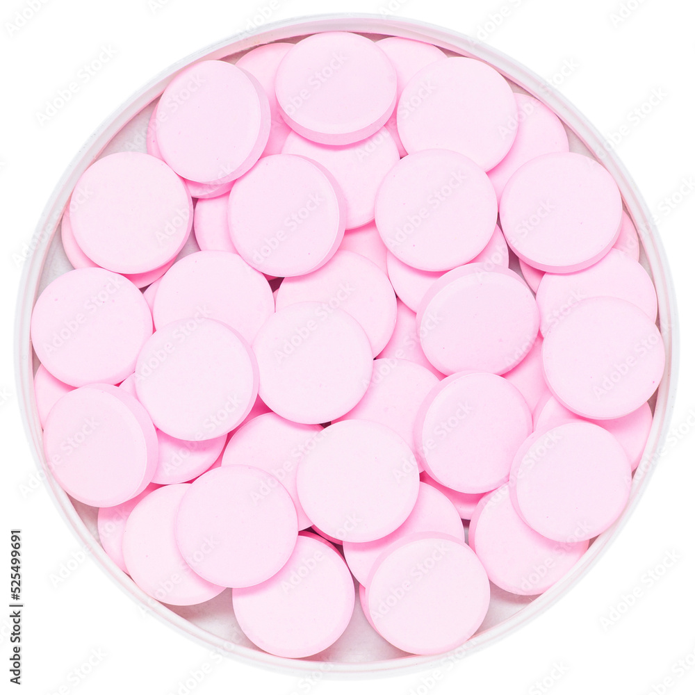 Cutout pills in pill bottle cap