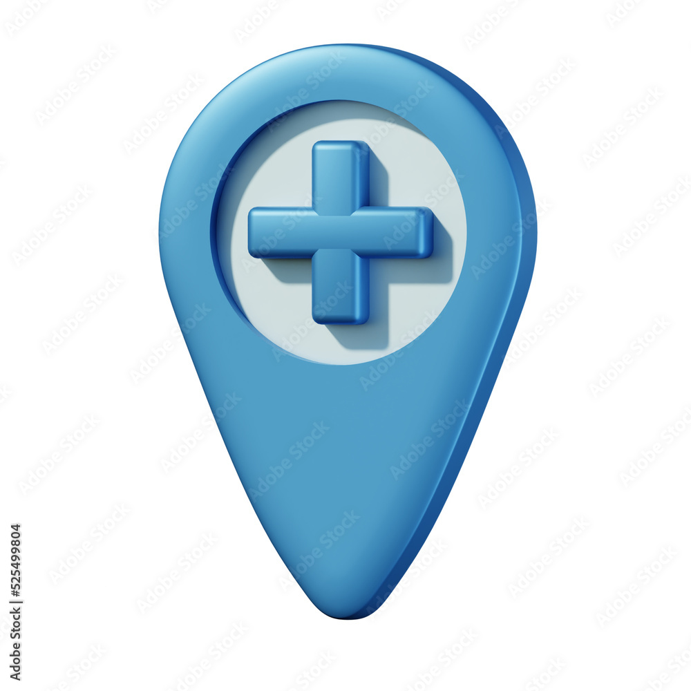 3d pin health service place map 3d pin health service place map
