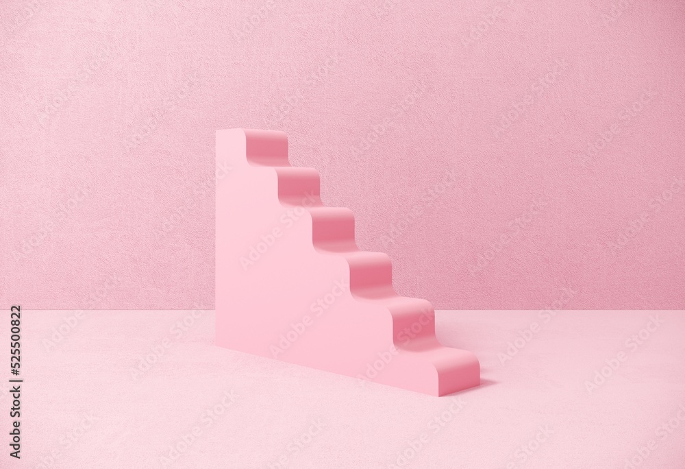 Exhibition Podium, stand on pastel pink background for premium product -3D render. Holiday greeting card - 3d render with copy space. Romance showcase with arch, stairs, abstract forms. Exhibition Podium, stand on pastel pink background for premium product -3D render. Holiday greeting card - 3d render with copy space. Romance showcase with arch, stairs, abstract forms.