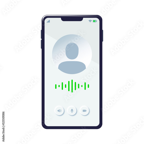 音声通話の画面のイラスト1