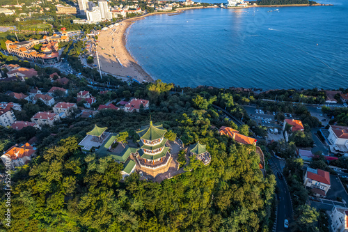 Aerial photography of the architectural landscape of the old city of Qingdao photo