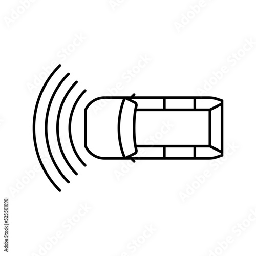 cruise control car line icon vector illustration